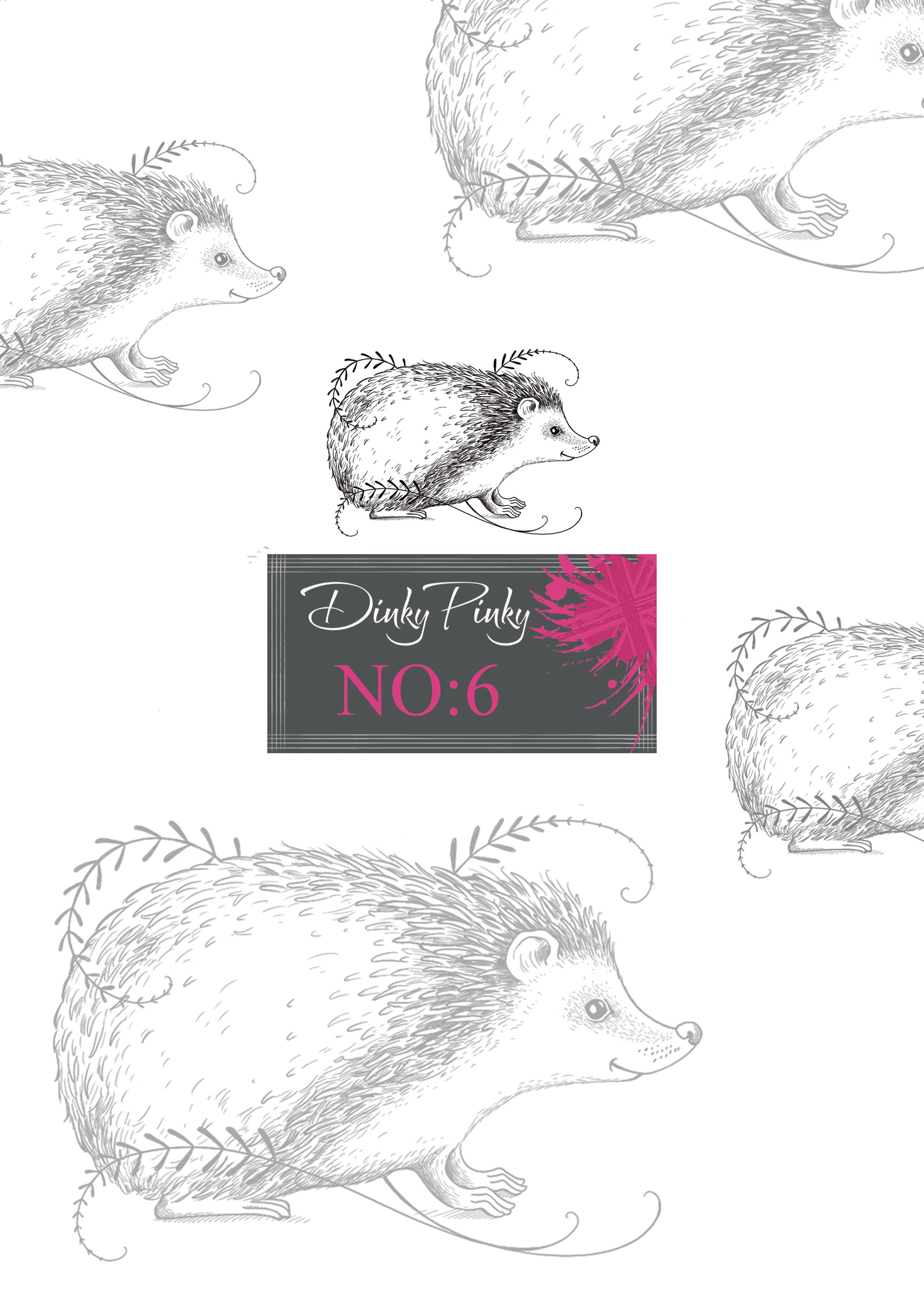 Dinky Pinky Stamps No. 6 -Hedgehog