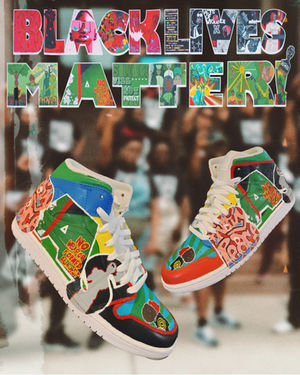 Black Art Speaks Custom Sneakers 