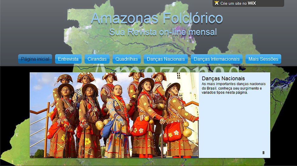 Pagina inicial de meu site