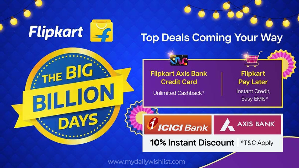 big billion days sale banner