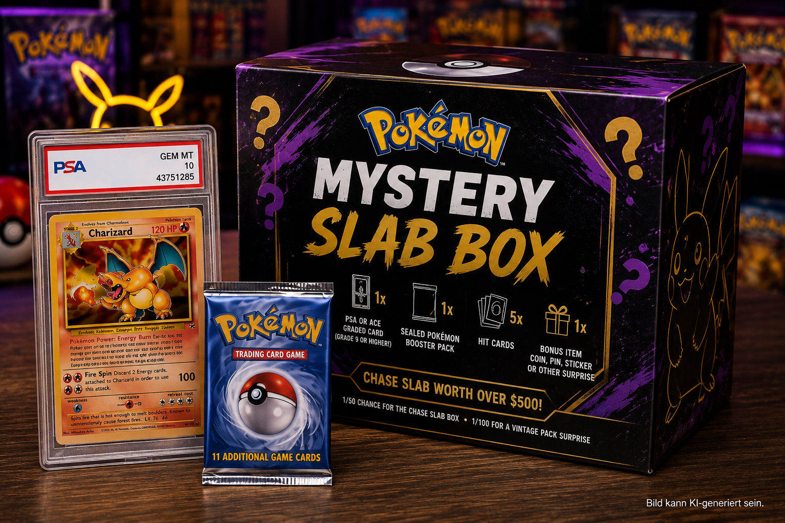 Pokémon Mystery Slab Box – PSA/ACE 9+ | Chance auf $500+
