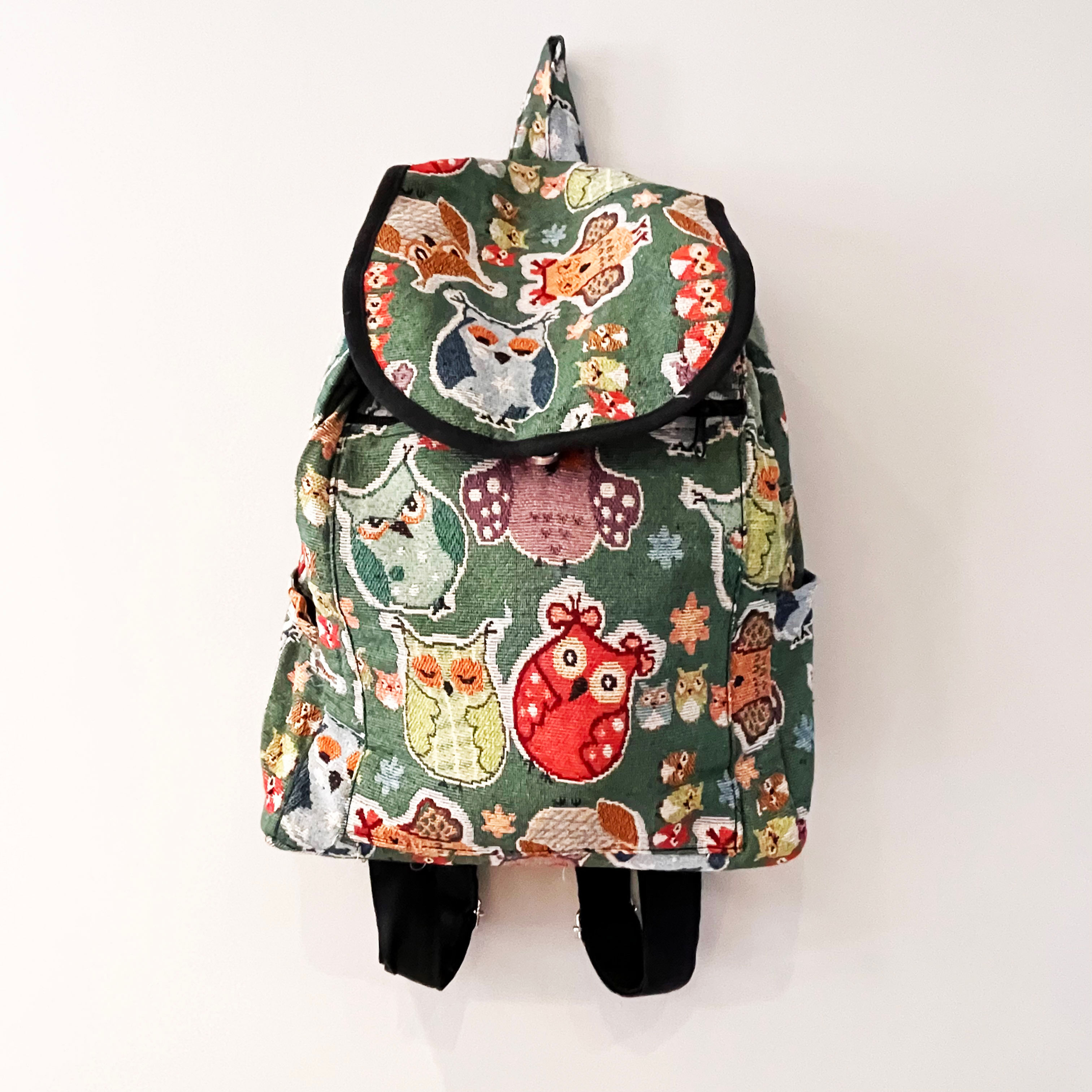 Σακίδιο με κουκουβάγιες πράσινο