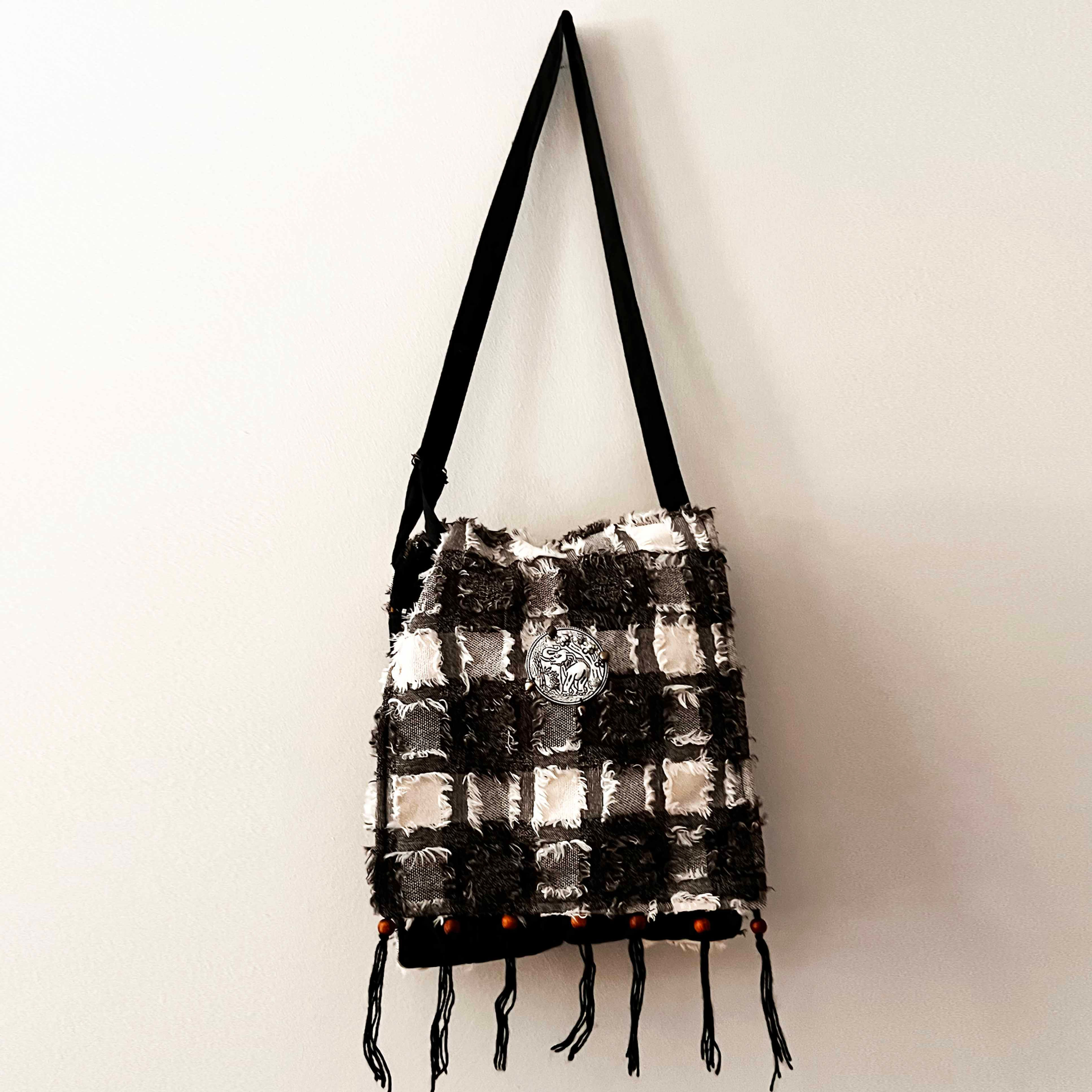 Πάνινη τσάντα ασπρόμαυρη