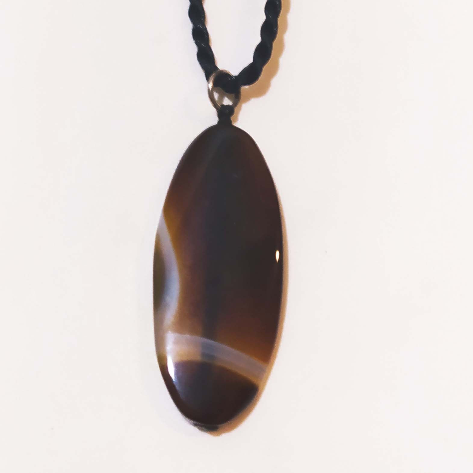 Κολιέ ημιπολύτιμος λίθος καφέ