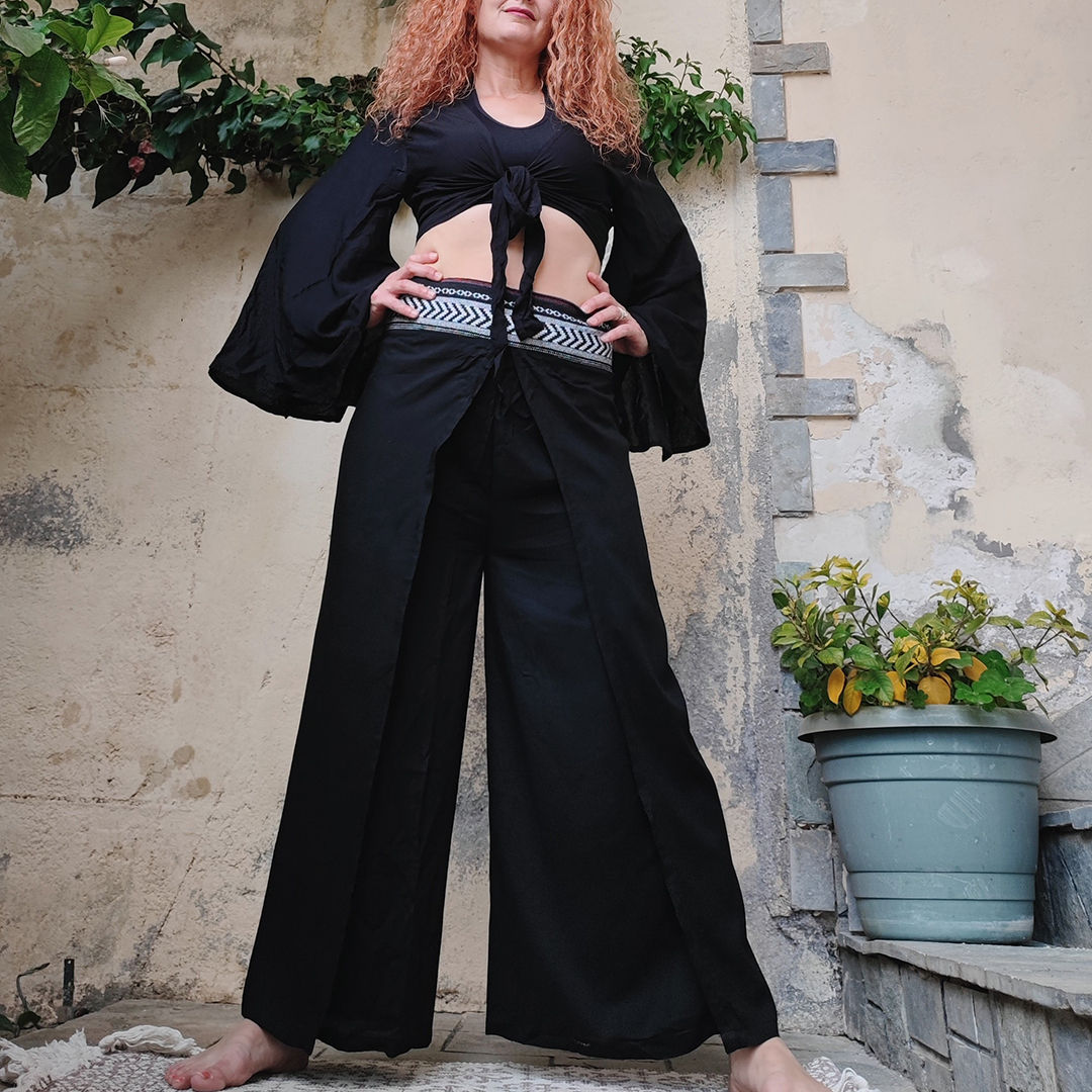 Παντελόνα φάκελος με σχέδια στην μέση