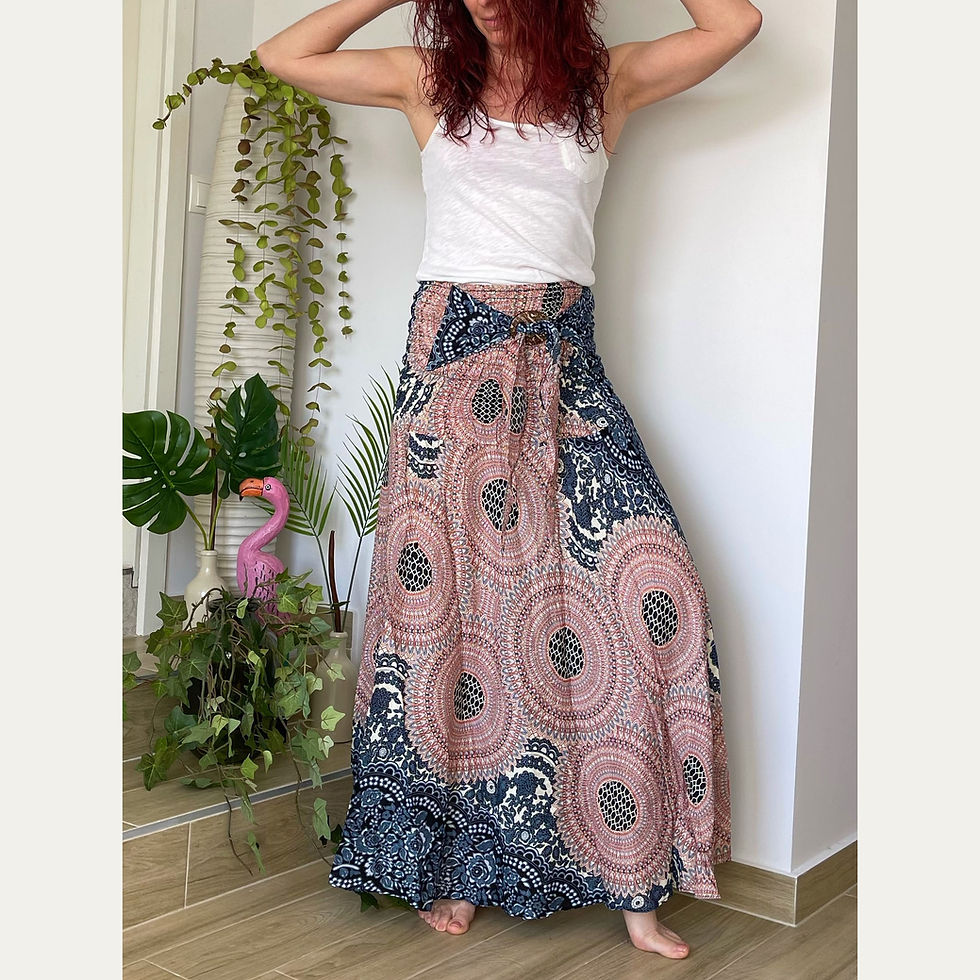 Φούστα Rayon με ζωνάκι