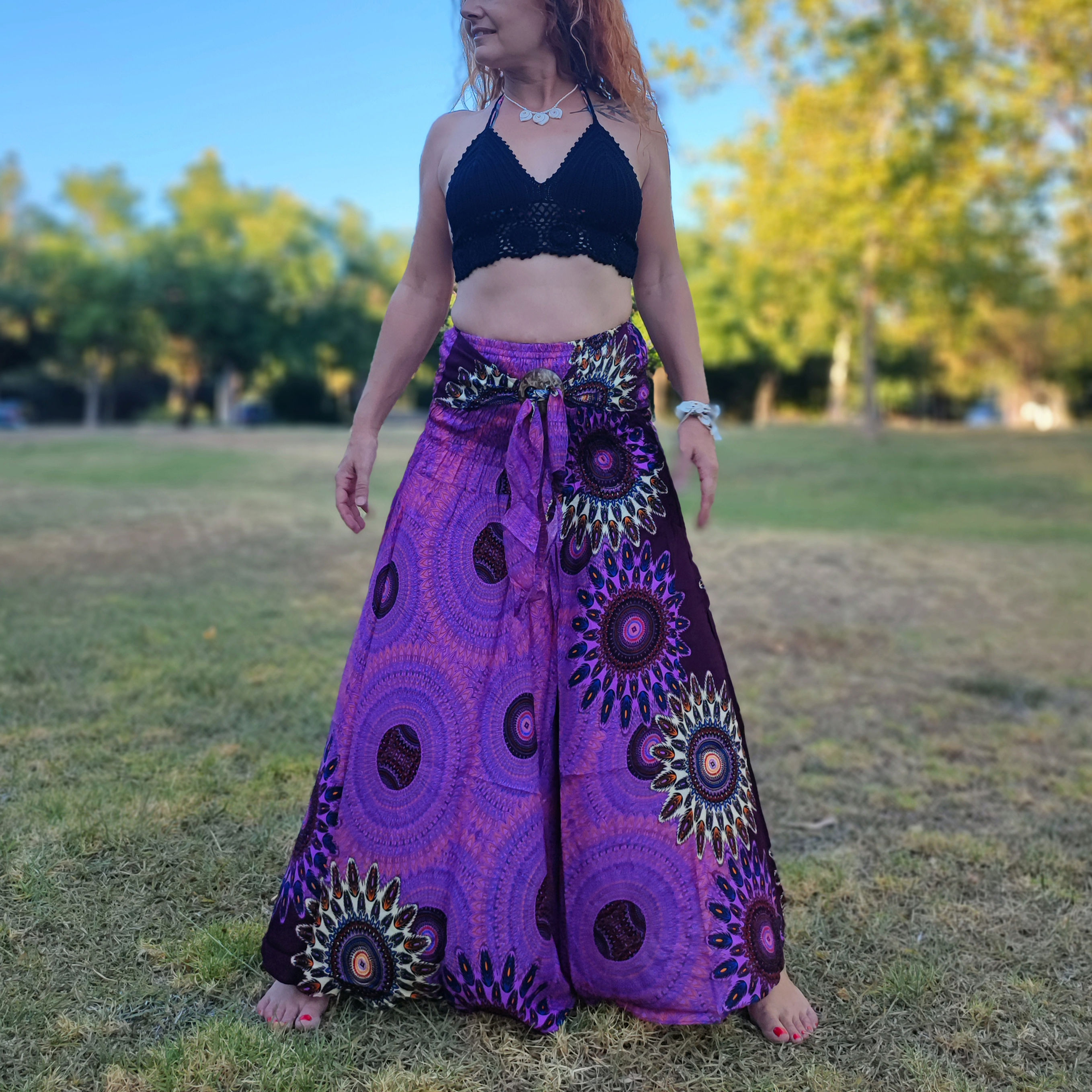 Φούστα μωβ  σφηκοφωλιά