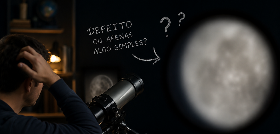 defeito ou apenas algo simples telescópio