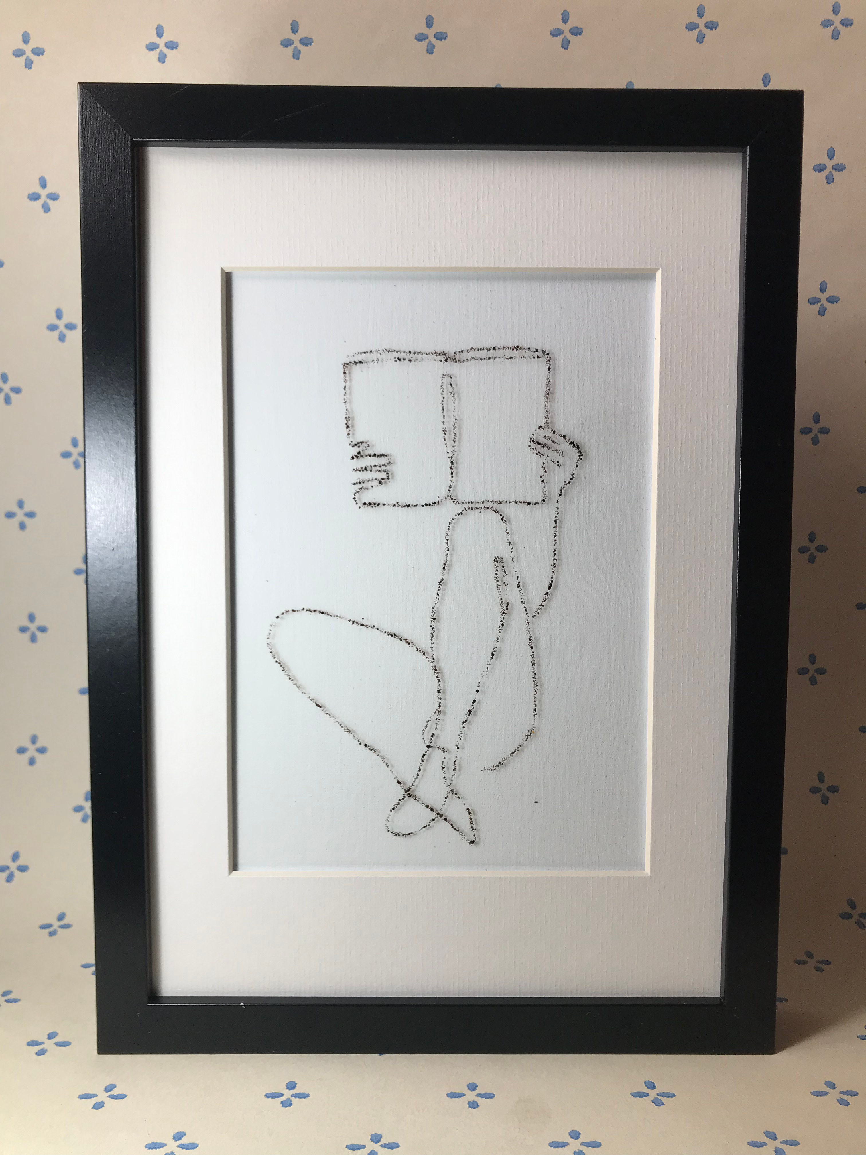 Line Drawing - Girl with a book