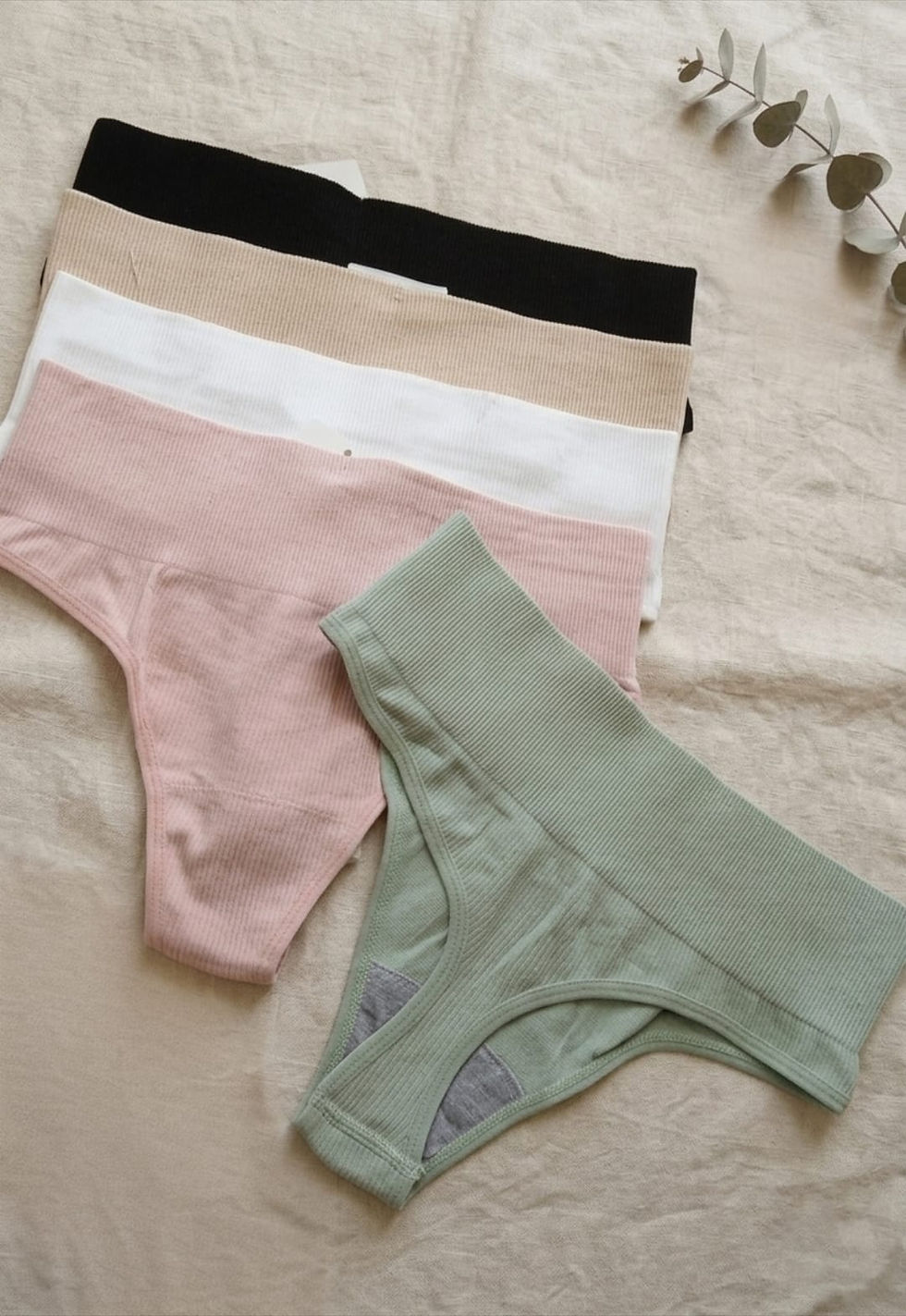 Miniatura: Calcinha Canelada Cós alto