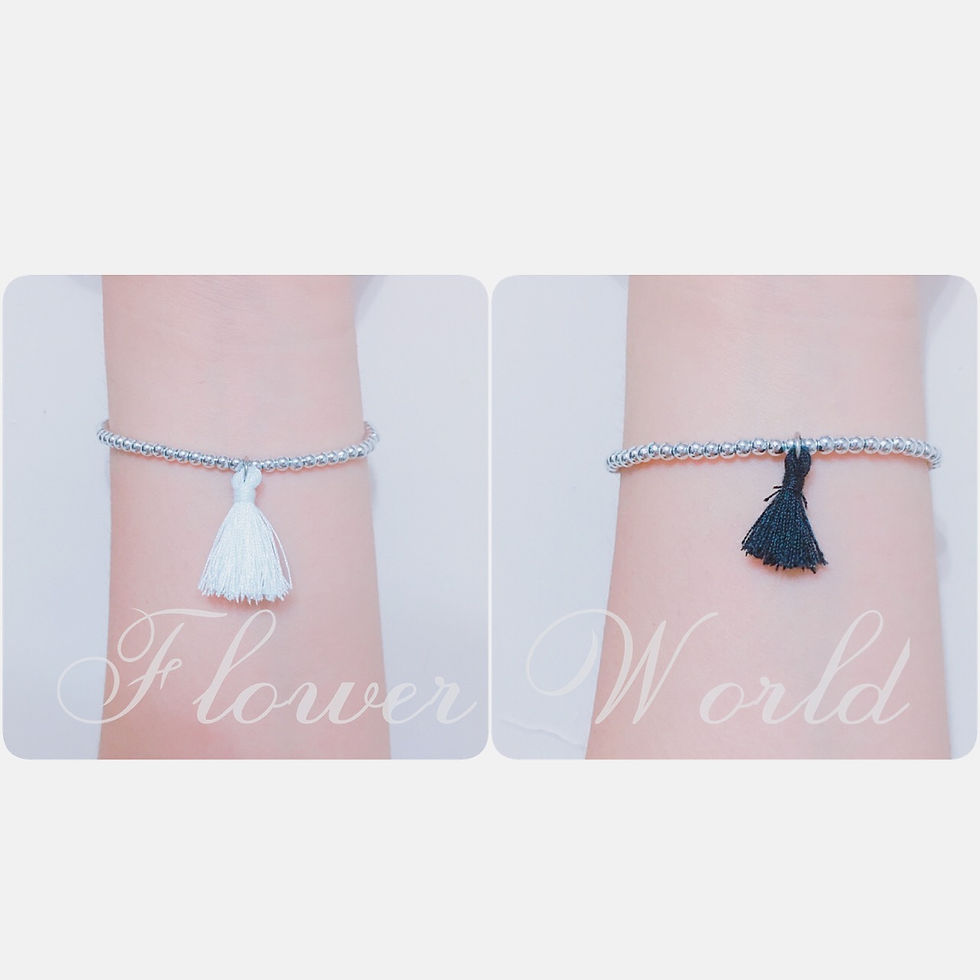 Black_ White Tassel Bracelet