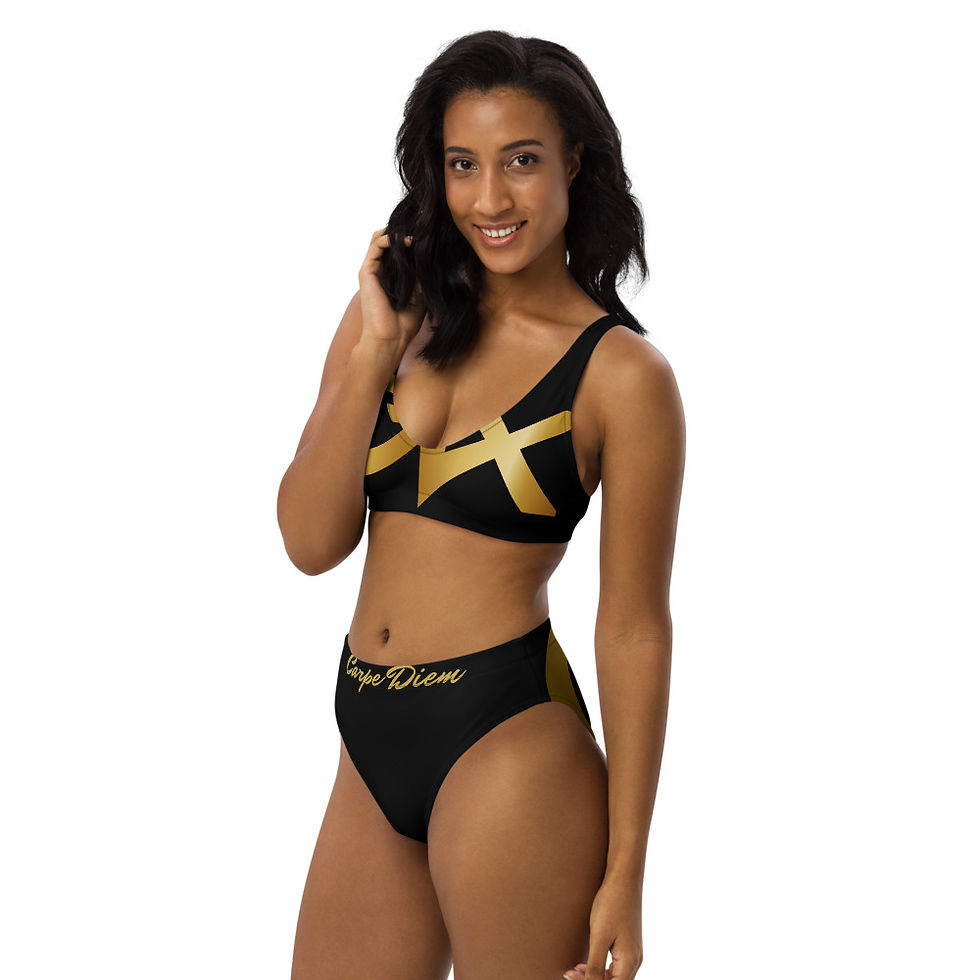 Thumbnail: Recycled high-waisted bikini