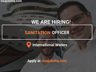 HIRING NOW! SANITATION OFFICER | ENSURE WORKPLACE HYGIENE & SAFTEY! APPLY NOW