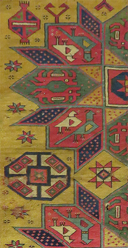 Crivelli Ottoman Rug fragment, Budapest