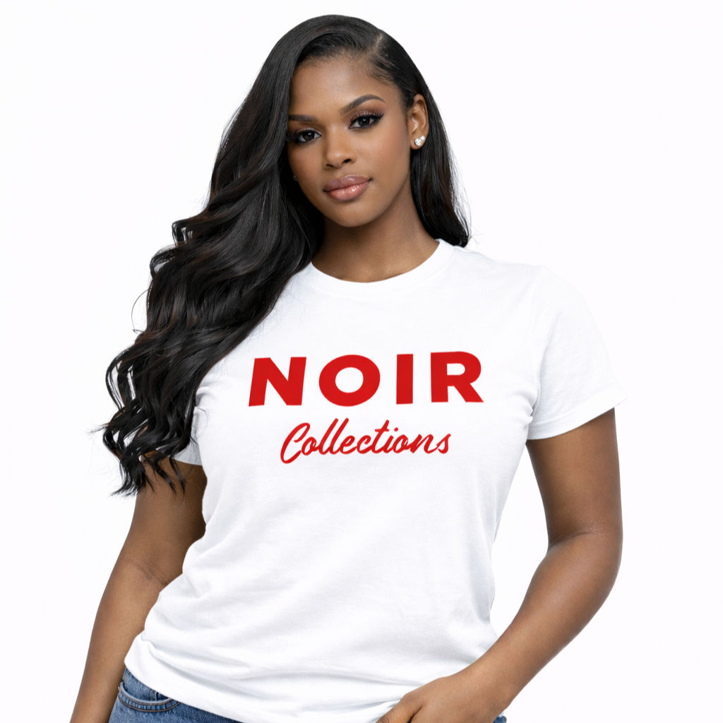 Ladies Red & White Noir Classic Collection T-Shirt