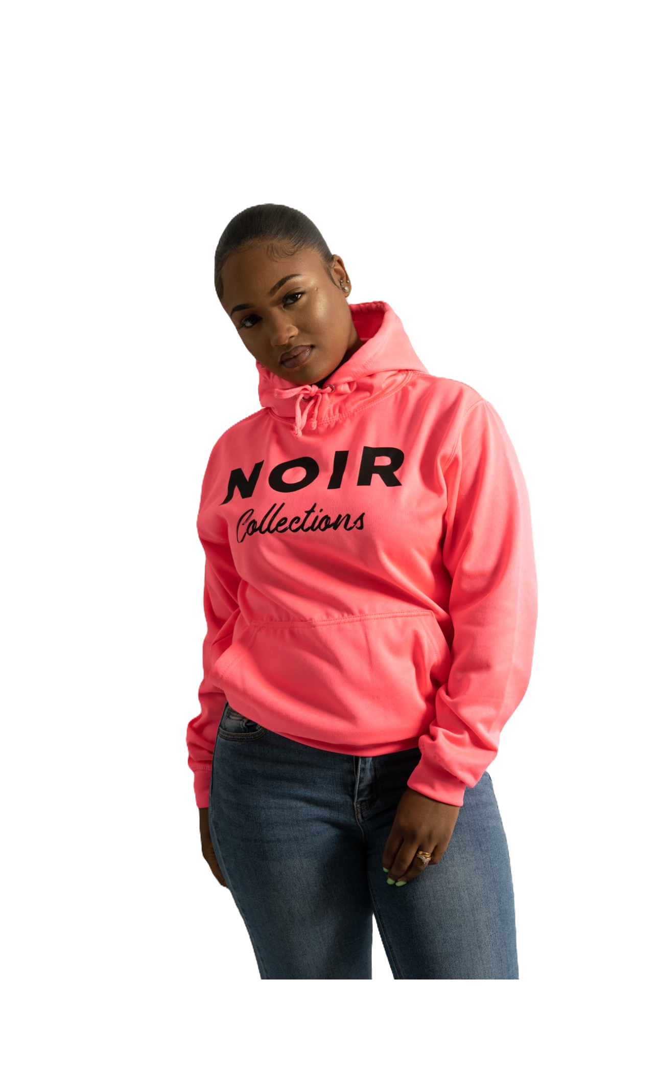 Pink Neon Unisex Noir Classic Collection Hoodie