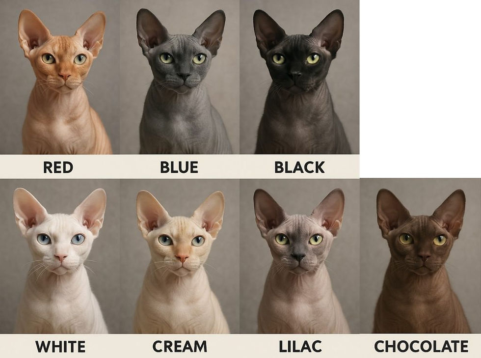 Close-up view of a Sphynx cat showing its smooth skin and subtle color patterns