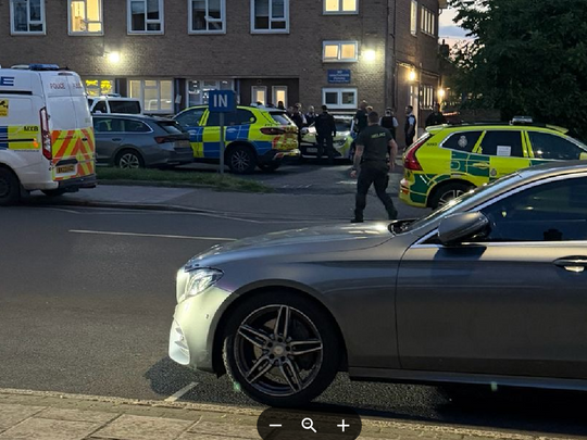 Hornchurch Police station mobbed with officers and ambulance service crews