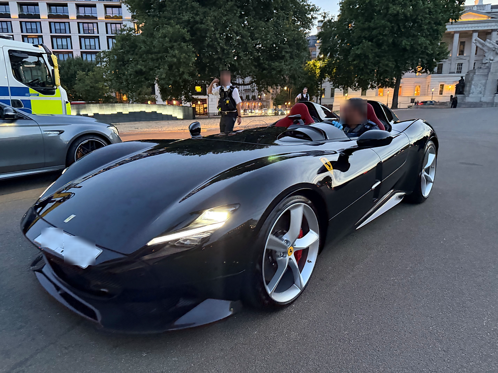 Driver has Ferrari Monza worth £3.7m seized on first day of arrival into UK as Gulf states 'supercar season' hits Kensington and Chelsea