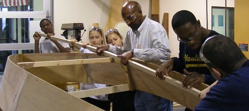 instalation of the chine log, a strip fo