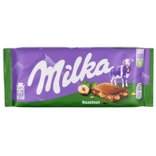 Milka Hazelnuts Chocolate Bar