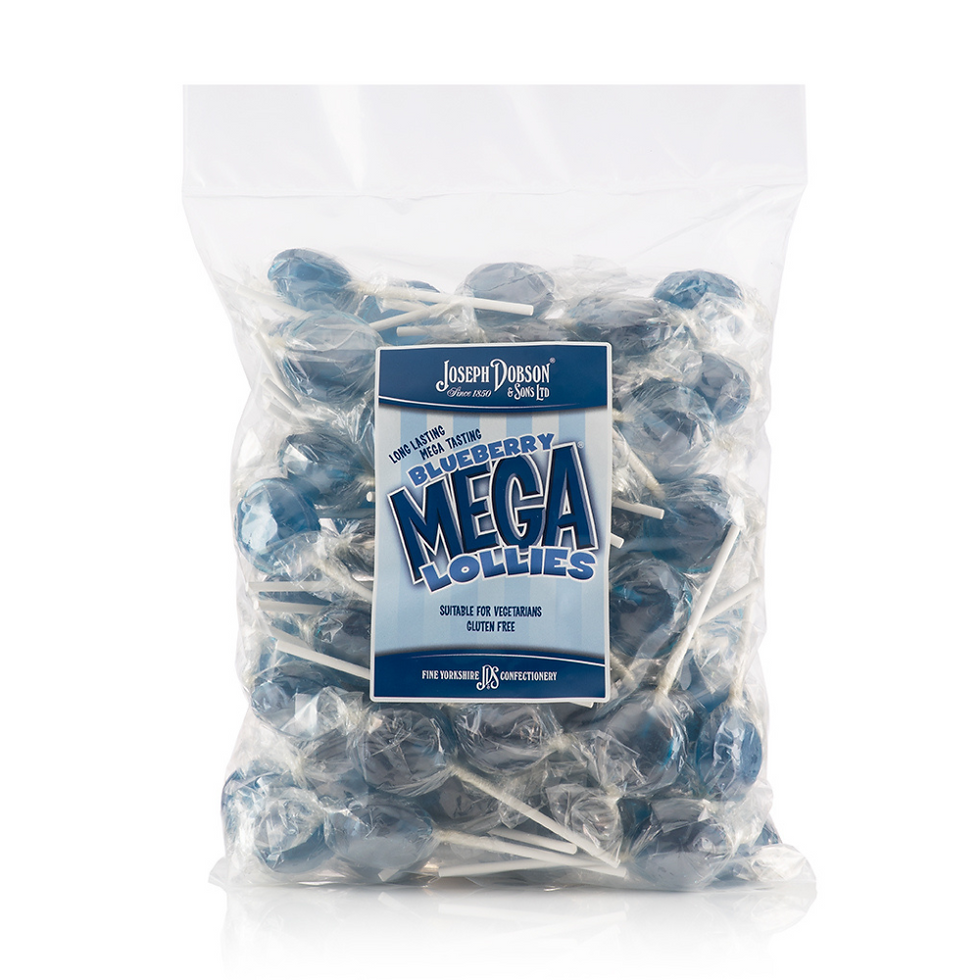 Bag of Just Born Blueberry MEGA LOLLIES