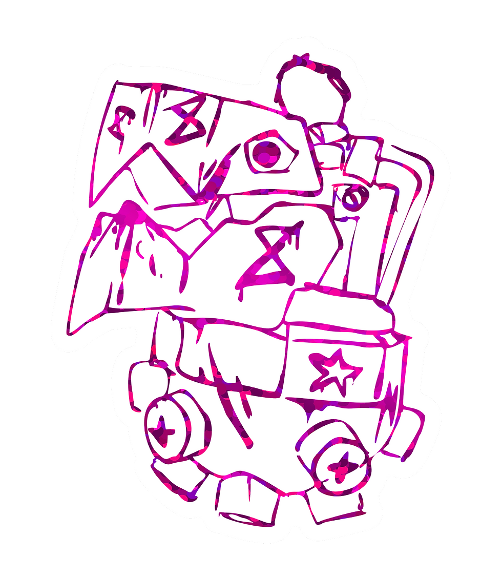 Pink Bomb Glitter Vinyl Sticker