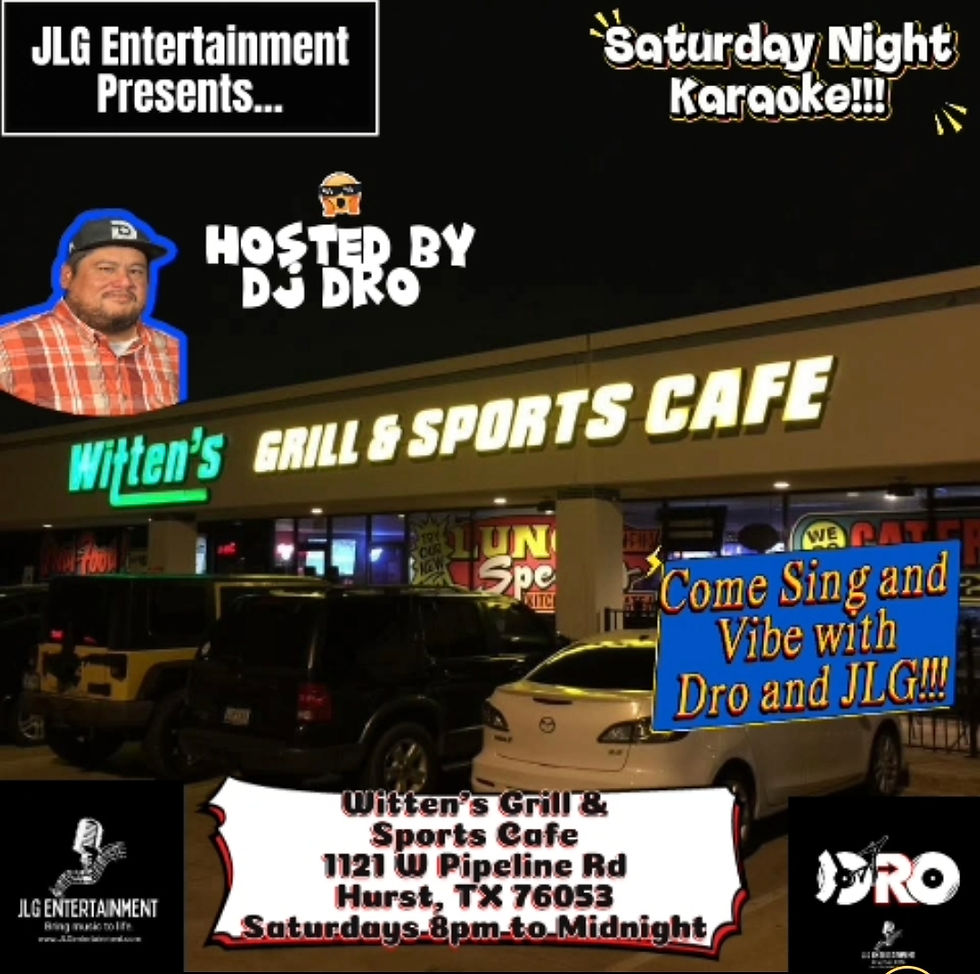 Saturday KARAOKE at Witten's in Hurst, TX!