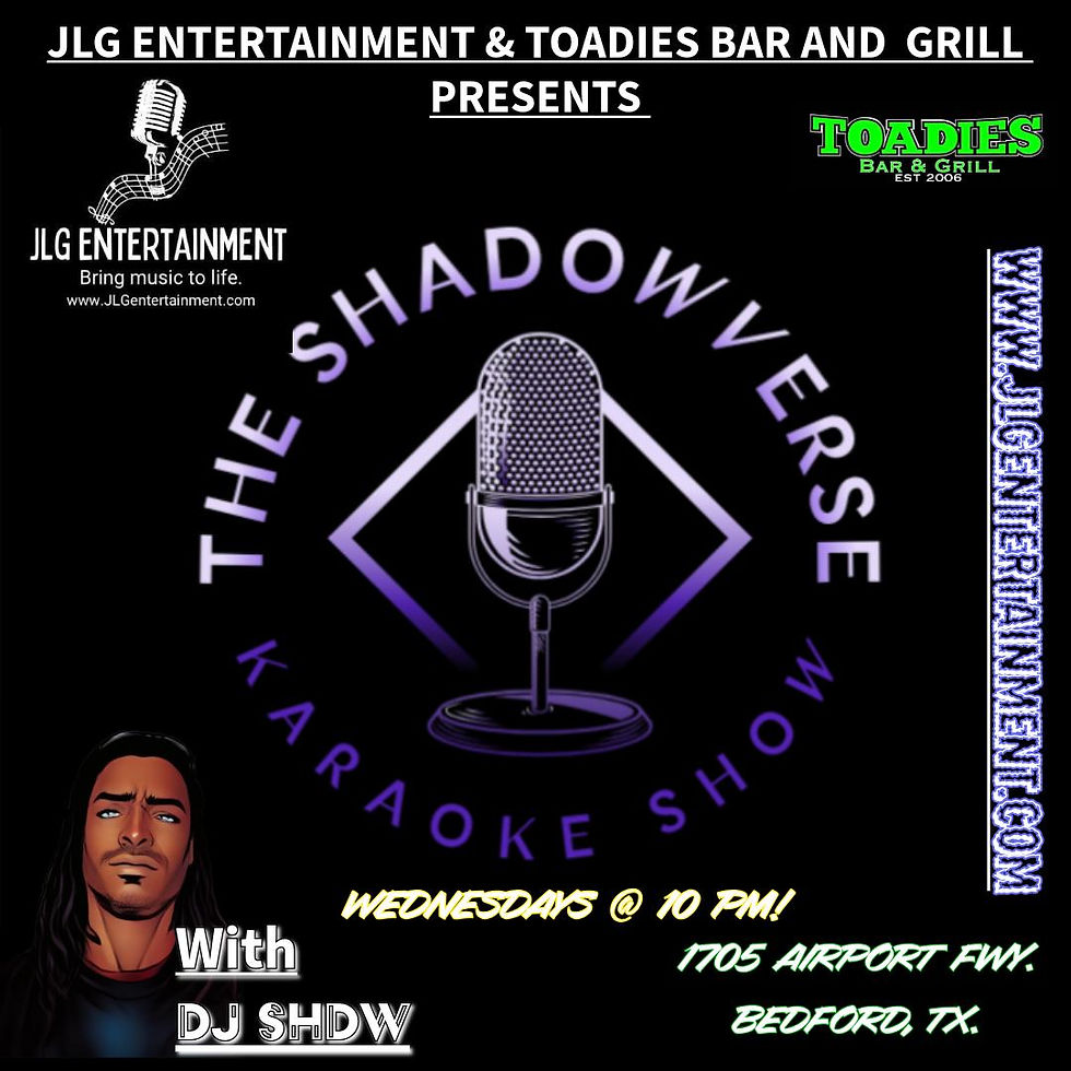 Wednesday KARAOKE at Toadies in Bedford, TX!