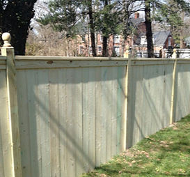 Pressure-treated white pine privacy fence by Bryan fences