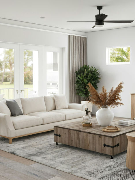 Bright and tidy living room representing standard home cleaning services