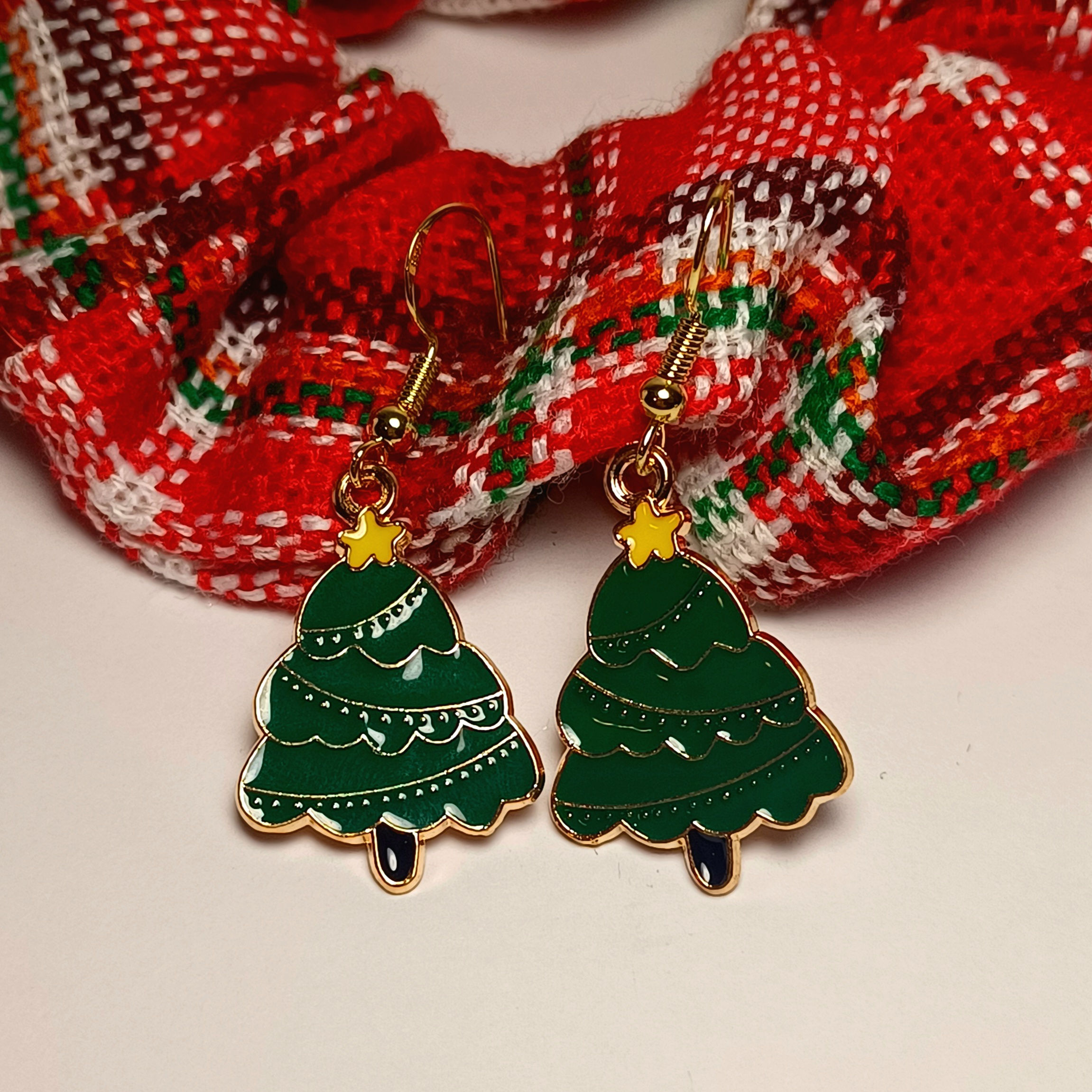 Christmas Tree Earrings (b)