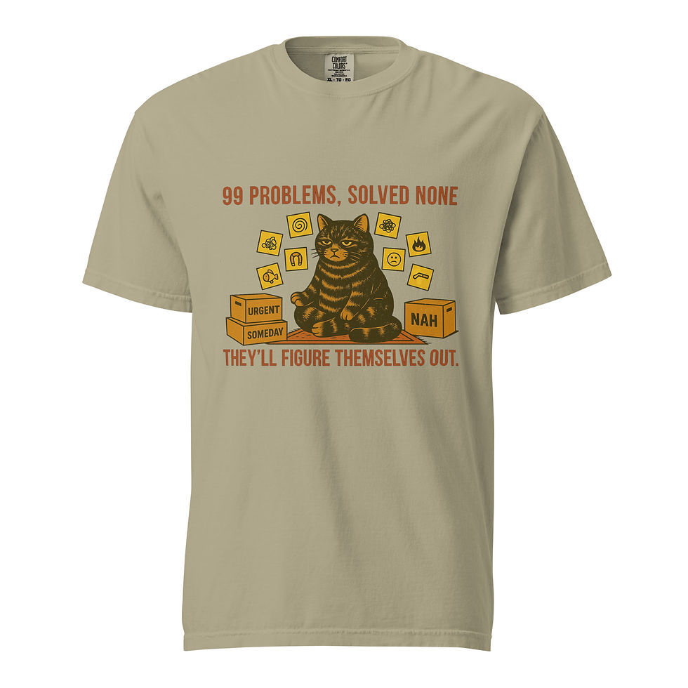 Thumbnail: 99 Problems, Solved None Unisex garment-dyed heavyweight t-shirt