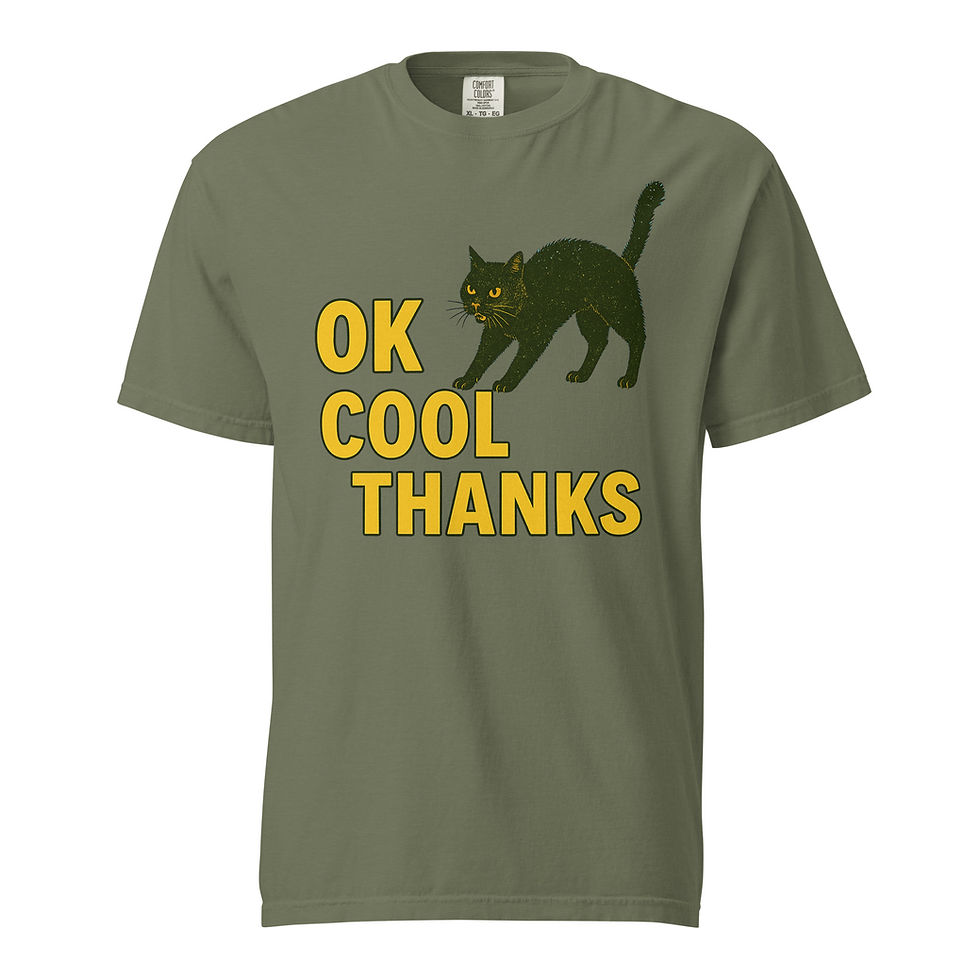 Thumbnail: Ok Cool Thanks Unisex garment-dyed heavyweight t-shirt