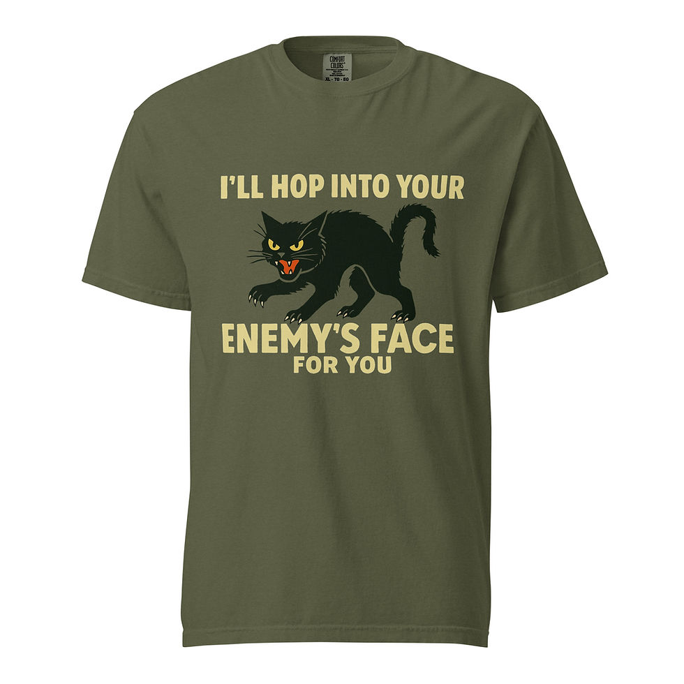 Thumbnail: I'll Hop In Your Enemy's Face Unisex garment-dyed heavyweight t-shirt