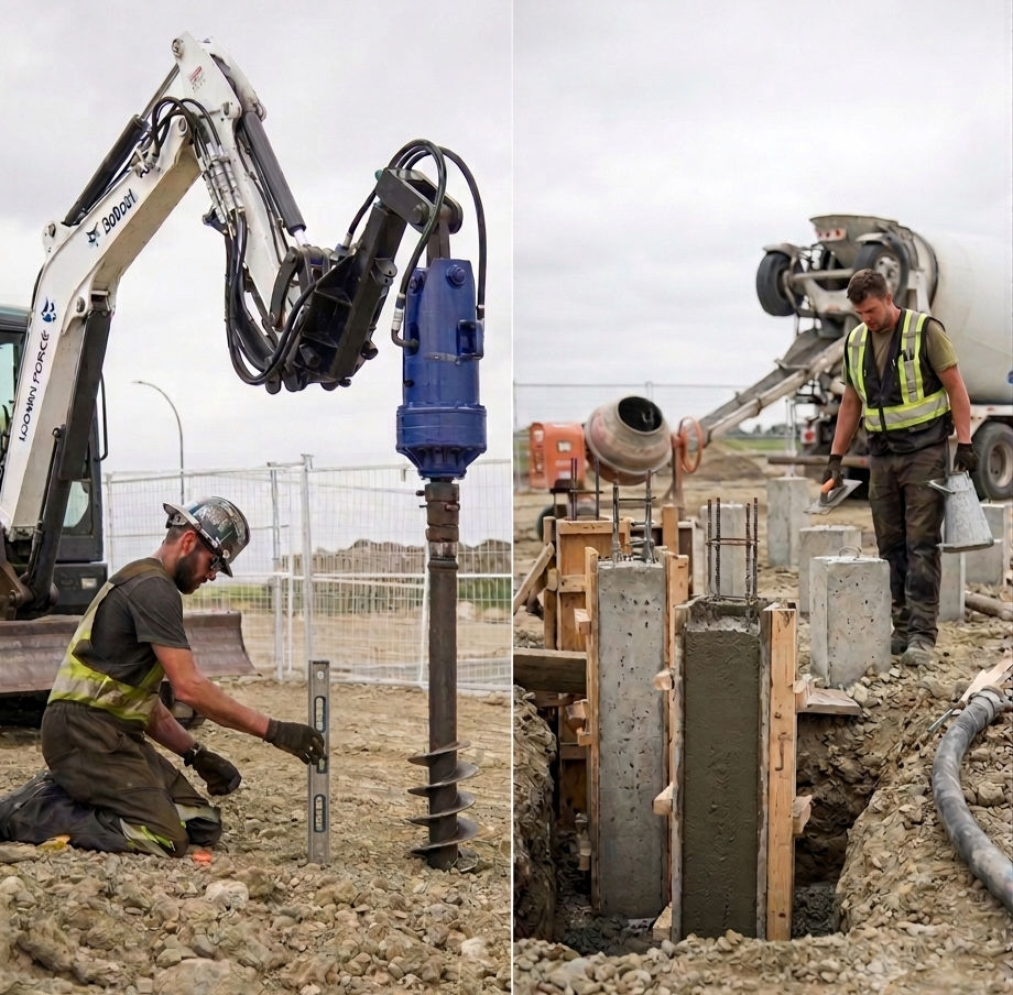 Screw Piles vs Concrete Piles Alberta