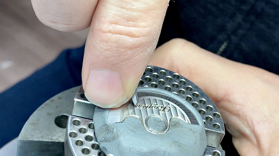 Freehand engraving of winding rotor