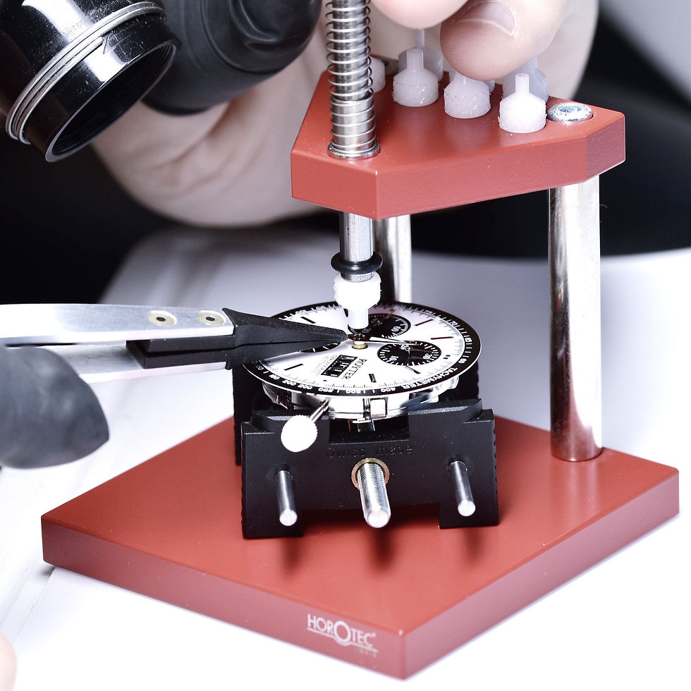 installing hour and minute watch hands