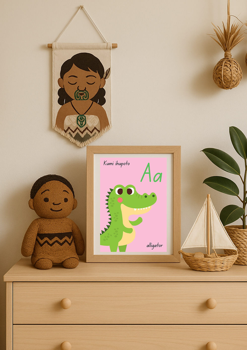 Kumi Ihupoto – A is for Alligator Print
