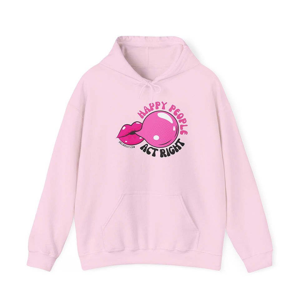 Thumbnail: Happy People Act Right - Unisex Hoodie