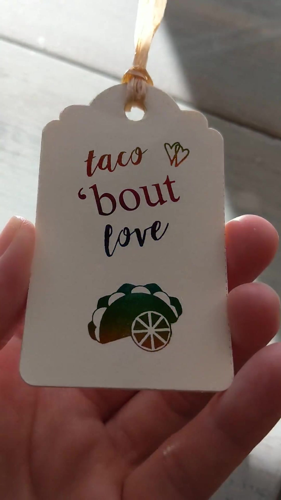 Thumbnail: "Taco 'bout Love" Foil Bridal Shower Favor Tags