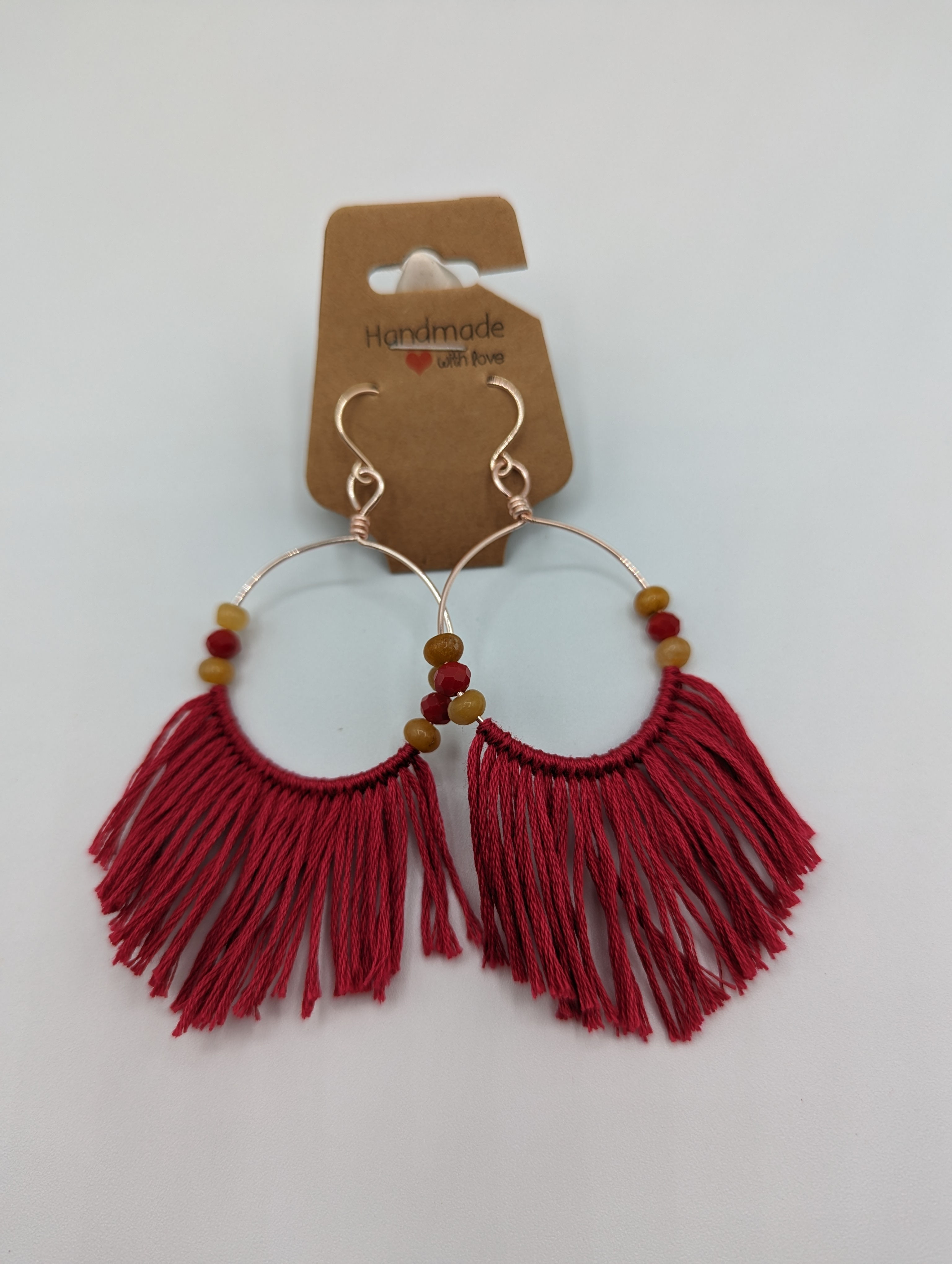 Red & Rustic Glam Earrings