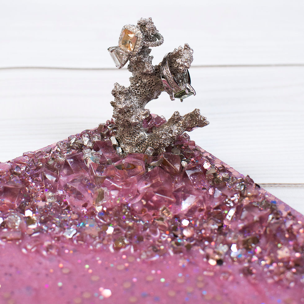 Thumbnail: "Pink Unicorn" Jewelry Tray (9" x 9")