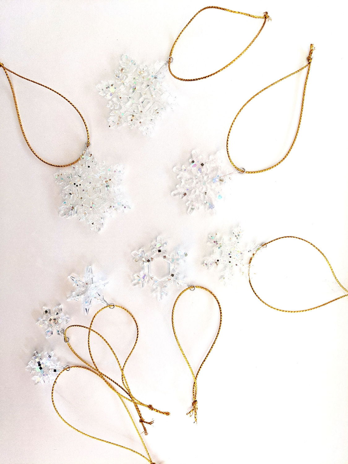 Clear as Ice Mini Snowflake Ornaments - Set of 8 