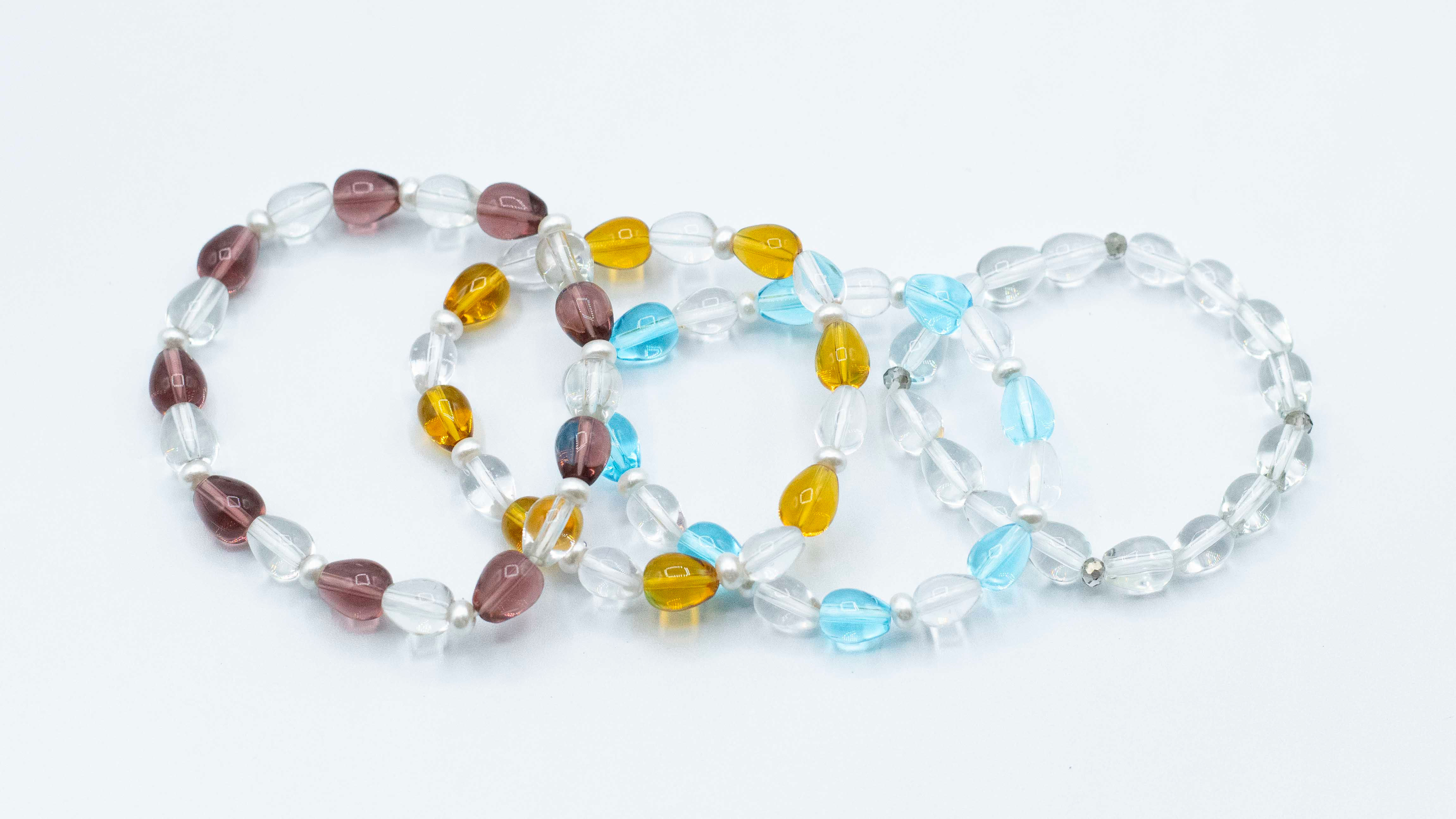 Water Droplet Glass Bead Bracelet