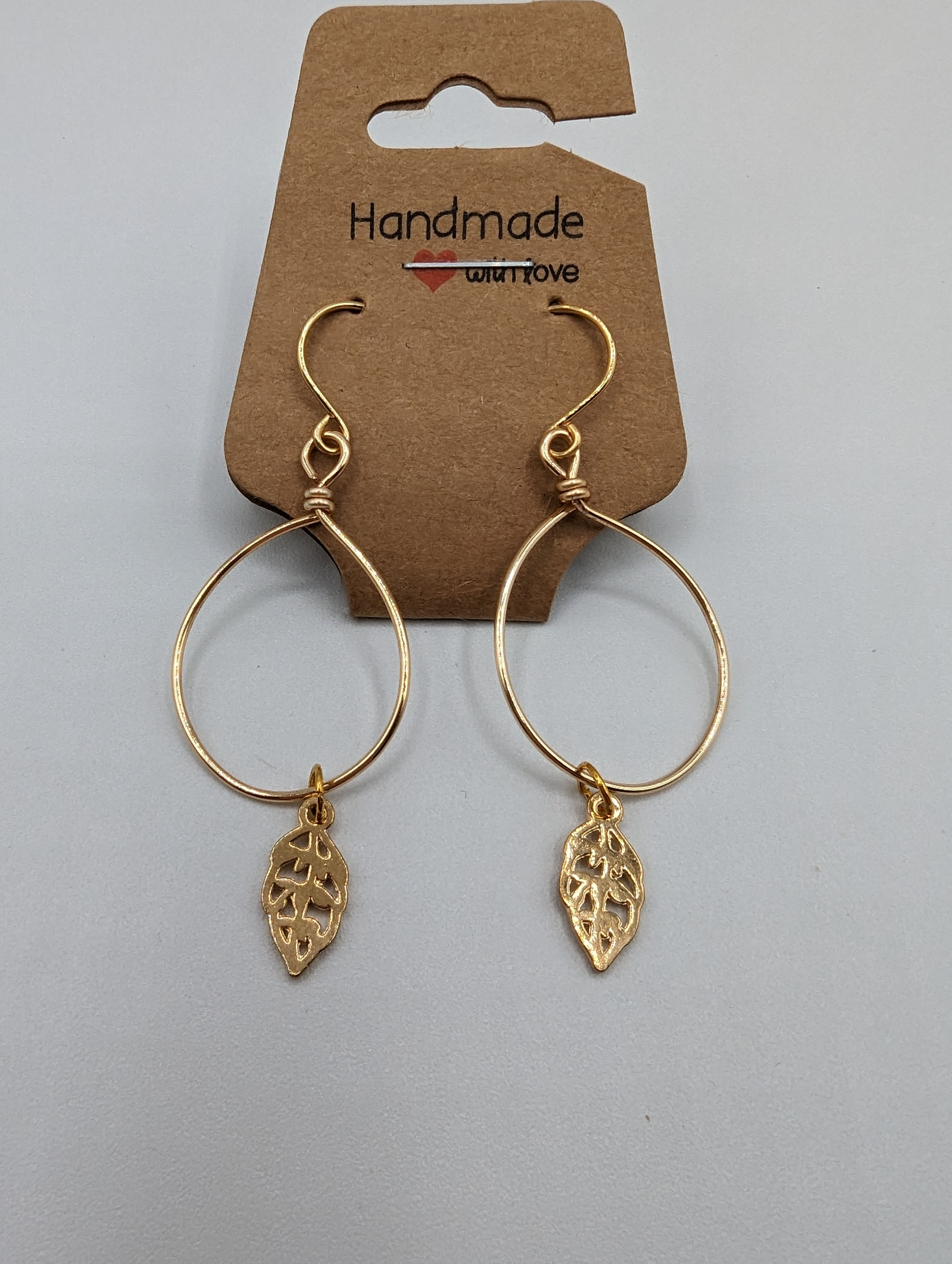 Leaf on a Teardrop Earrings