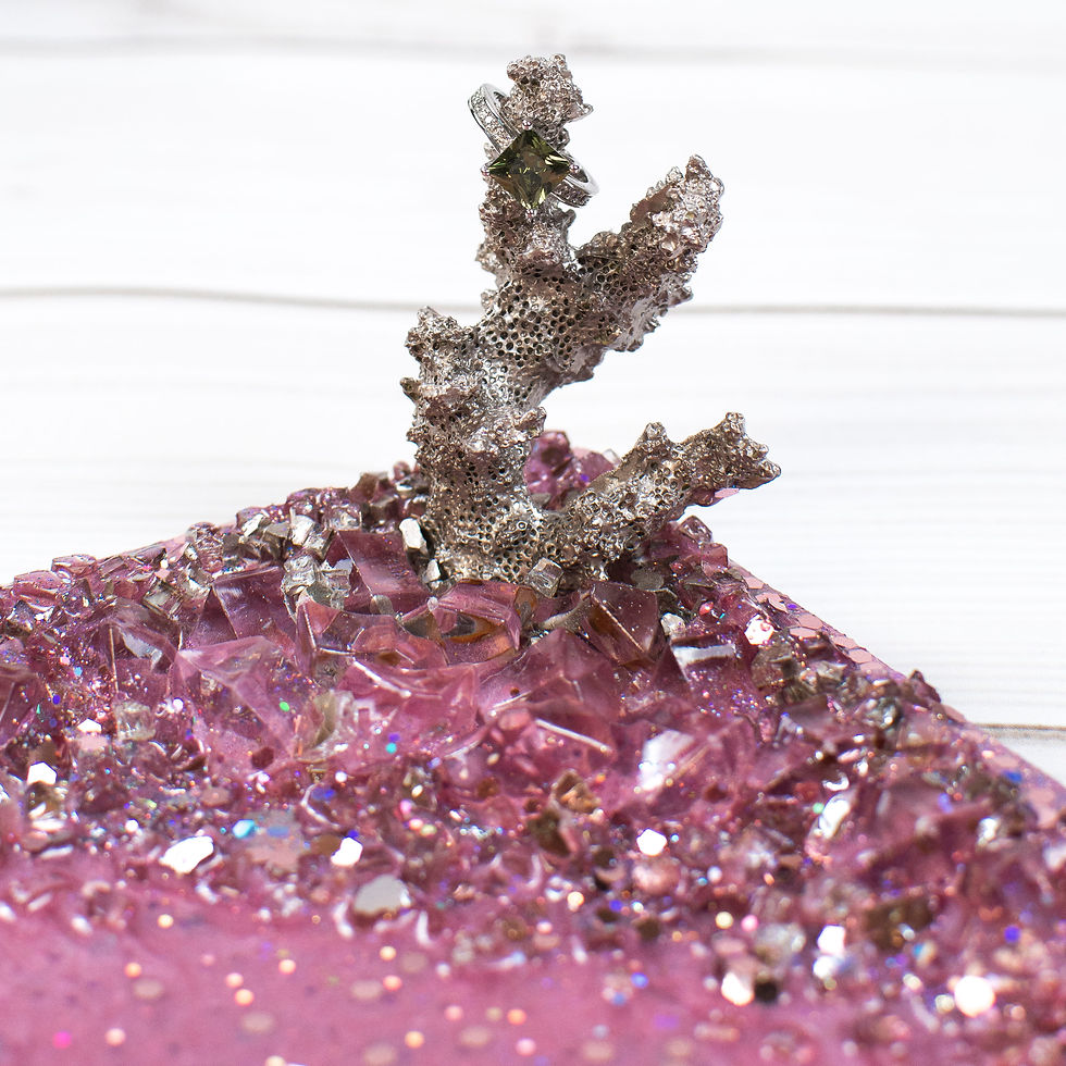 Thumbnail: "Pink Unicorn" Jewelry Tray (9" x 9")