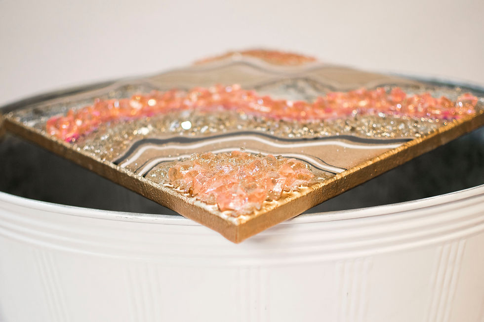 Thumbnail: Pink & Gold Resin Geode