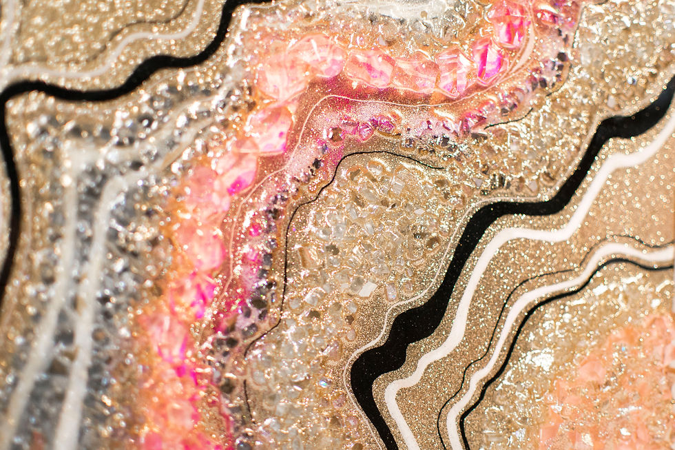 Thumbnail: Pink & Gold Resin Geode