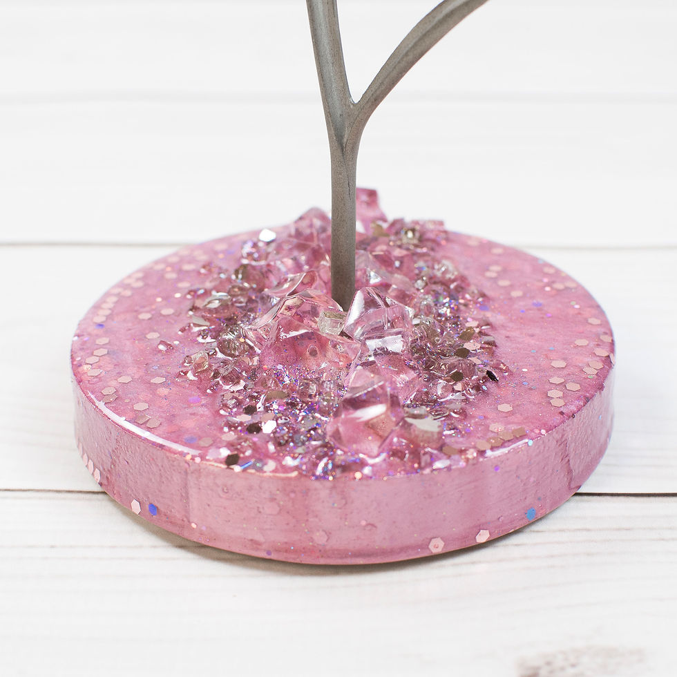 Thumbnail: "Pink Unicorn" Jewelry Tree (5"w x 8"h) Antler Design